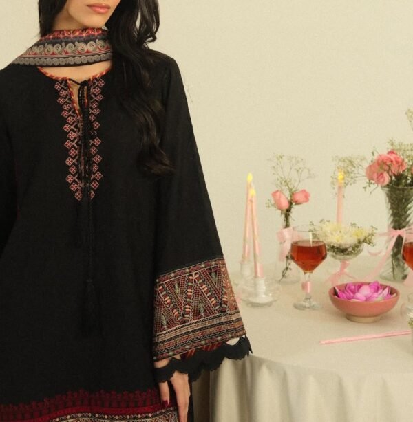 Zaryab 3-Piece Embroidered Farshi Shalwar Dress | Stitched & Unstitched