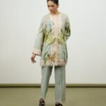 Zayrah DHANAK 3-Piece Printed Cutwork Dress | Stitched & Unstitched