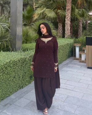 Zeena Zeena SILK 3-Piece Handwork Embroidered Dress | Stitched & Unstitched
