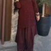 Zeena_2 Zeena SILK 3-Piece Handwork Embroidered Dress | Stitched & Unstitched