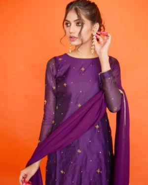 raqs e gull Raqs-e-Gul SILK 3-Piece Embroidered Dress | Stitched