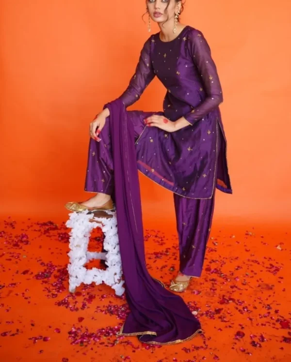 raqs e gull 9 Raqs-e-Gul SILK 3-Piece Embroidered Dress | Stitched
