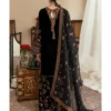Article Name- Shadow Elegence Material- 3 pieces velvet embroidery dressDupatta- Organza with e (1) Shadow Elegance 3-Piece Velvet Embroidered Dress | Stitched