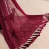 Burgundy (Chiffon) Saree 4-Piece Saree Ensemble | Stitched & Unstitched