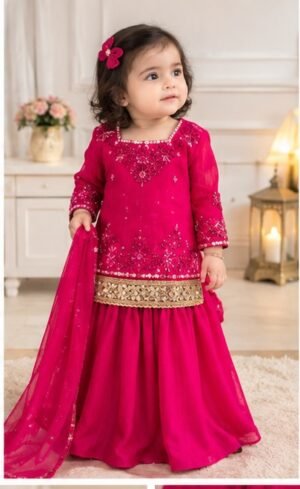 Gulabo2 Dilruba 3-Piece Girls Festive Ensemble | Stitched & Unstitched