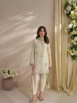 Ivory Affair 🤍Zaira - Festive Edit by Elarah Live now (2).jpg Miraaj (Silk Shirt & Trouser) 3-Piece Handworked Embroidered Ensemble | Stitched & Unstitched