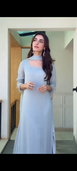 Screenshot_20261008-001120 Ice Glow (Chiffon Shirt & Dupatta) 4-Piece Handworked Ensemble | Stitched & Unstitched