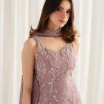 Lilac (SILK) 3-Piece Silver Tilla Embroidered Ensemble | Stitched & Unstitched